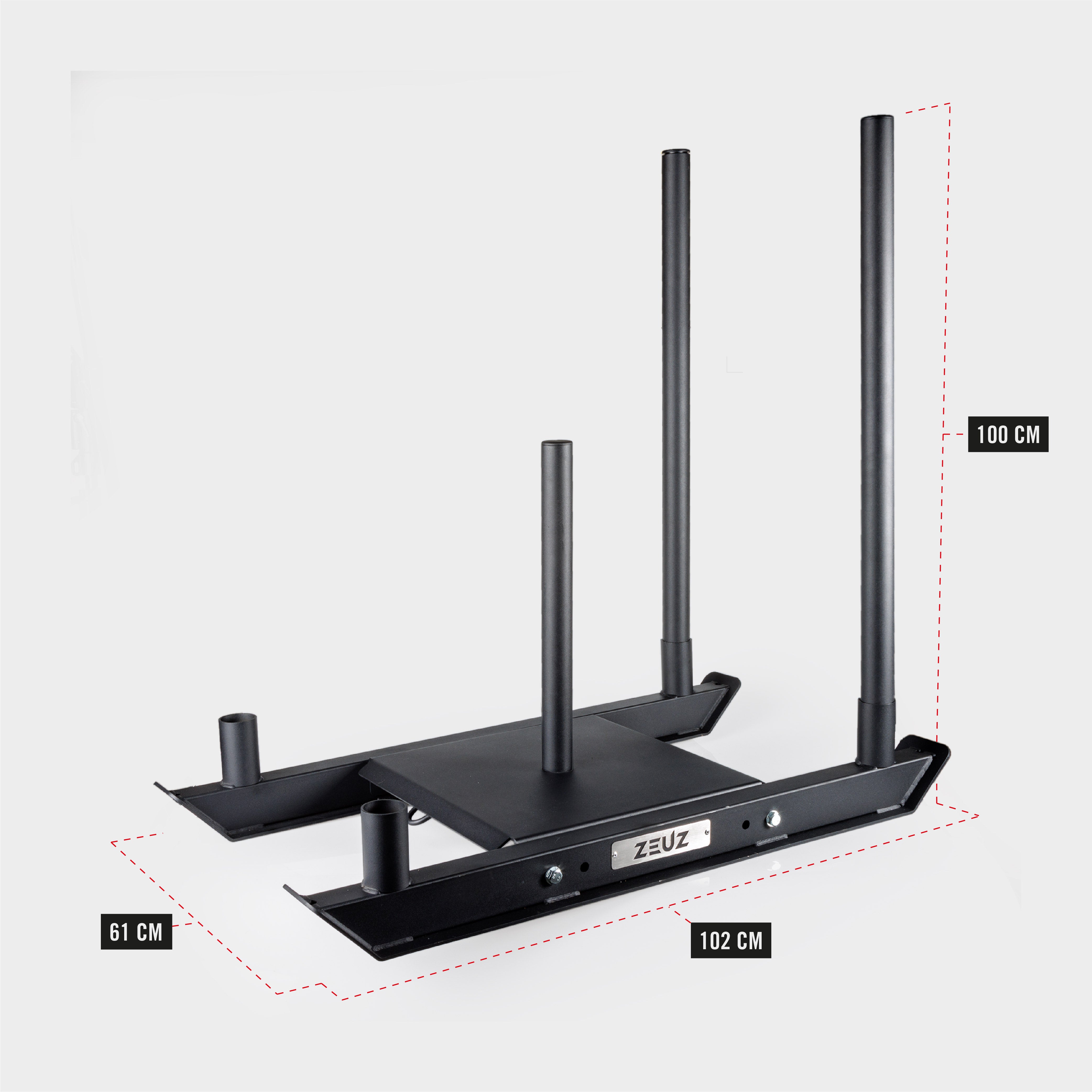 ZEUZ® Powersled - Push & Pull Dog Power Sled - CrossFit & Fitness