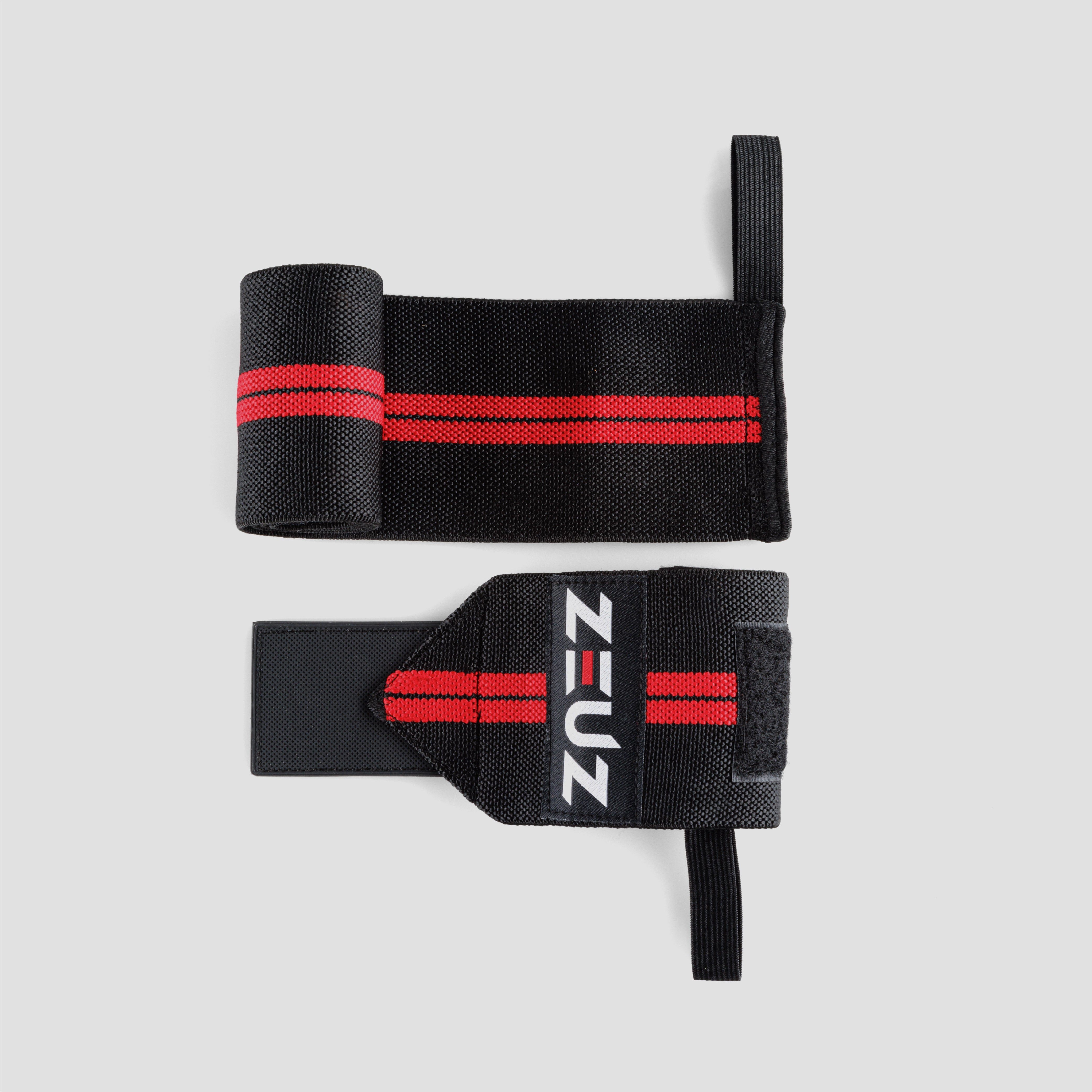 ZEUZ® 1 Stuk Fitness & CrossFit Polsband - Zwart-rood