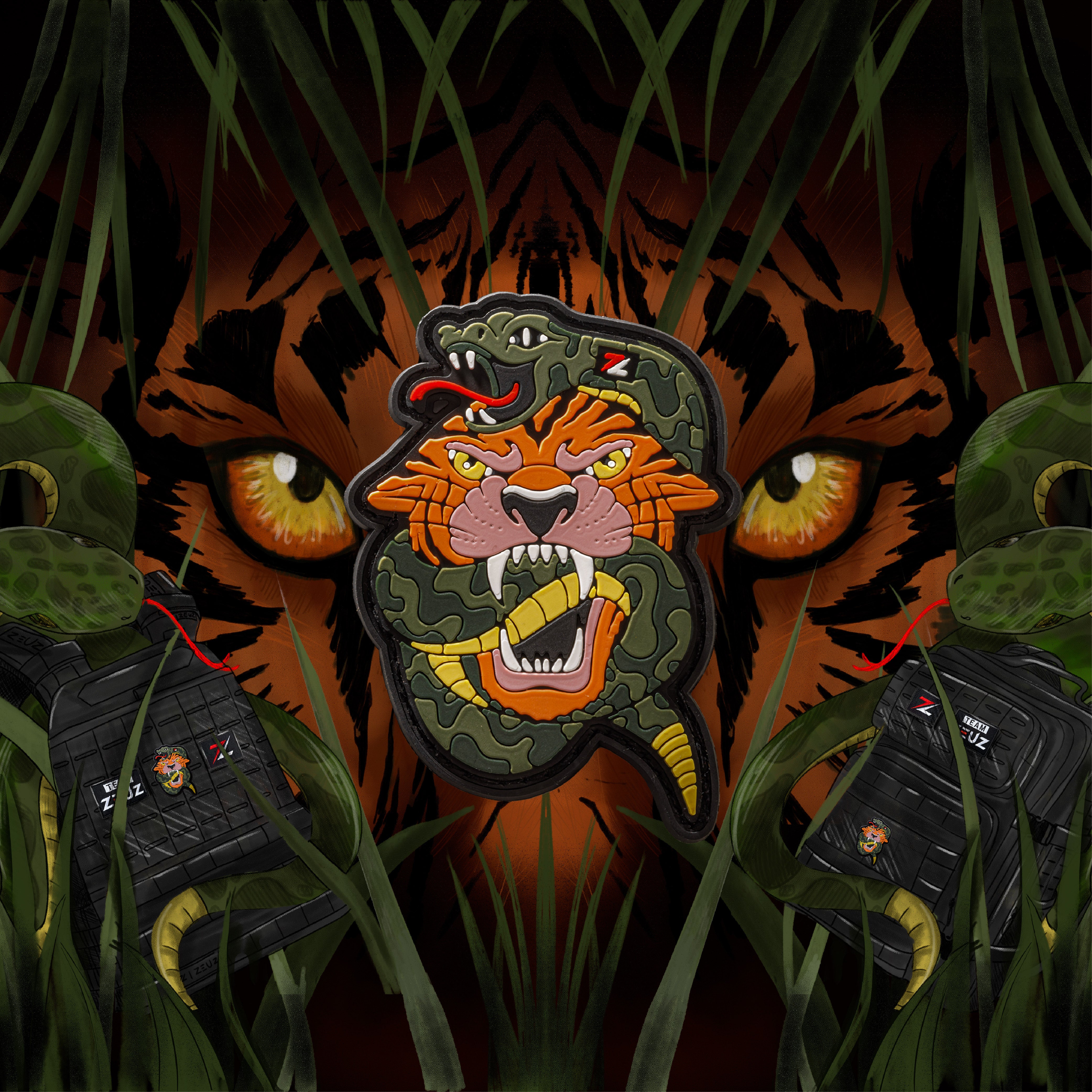 ZEUZ Snake & Tiger Patch