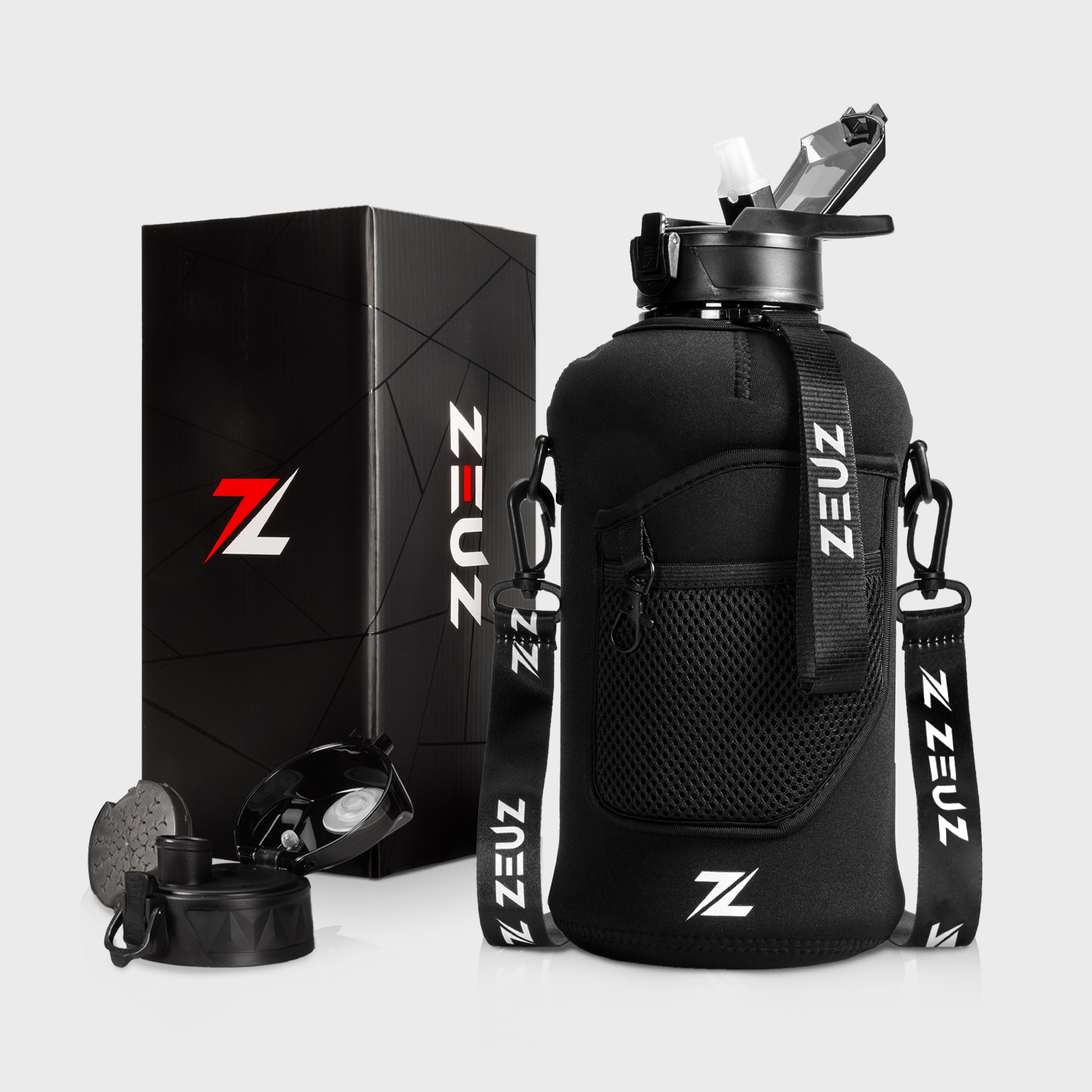 ZEUZ 2.2 Liter Drinkfles - Zwart