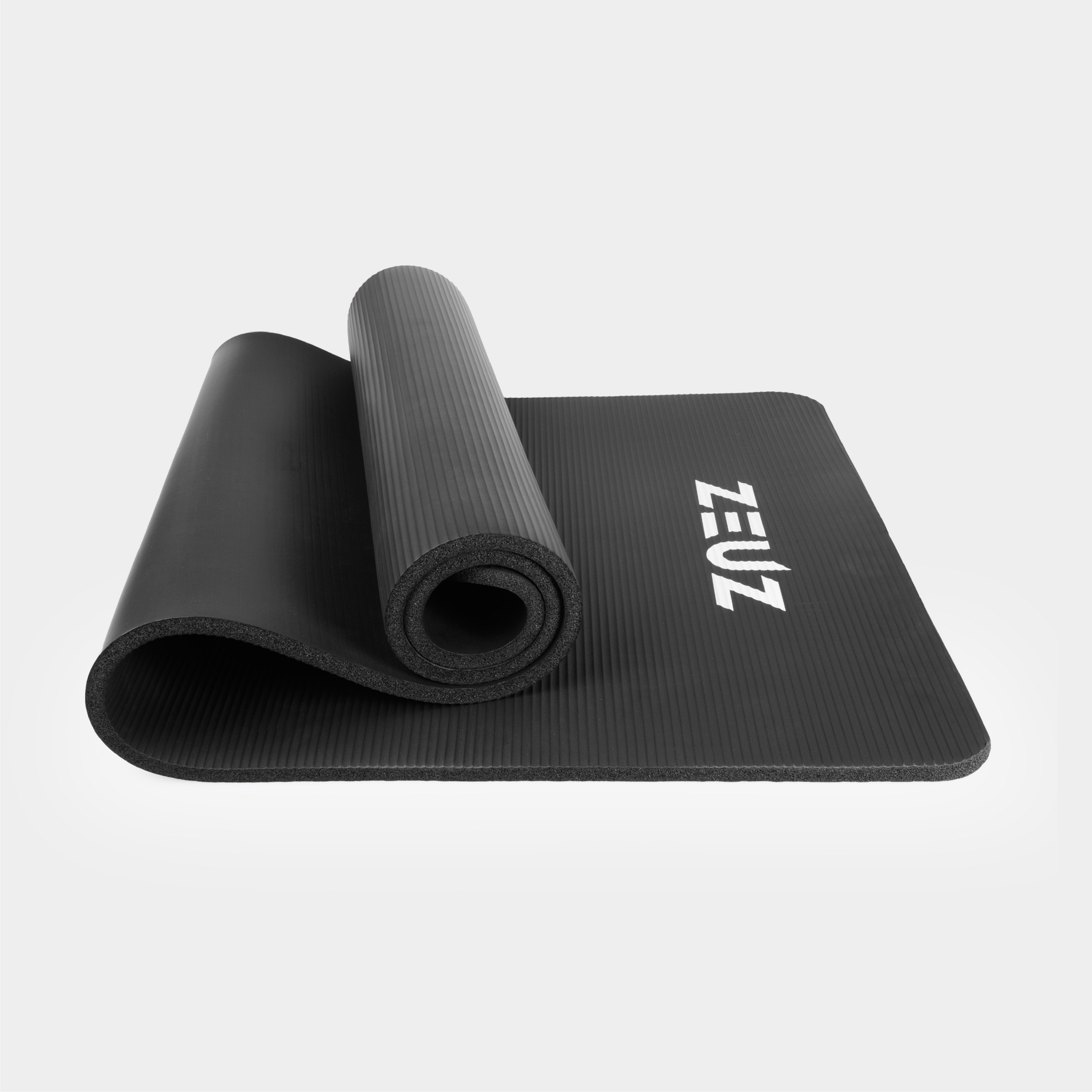 ZEUZ Yoga, Fitness, Sport matte 180x60x1,5 cm-inkl. Trage tasche-Schwarz