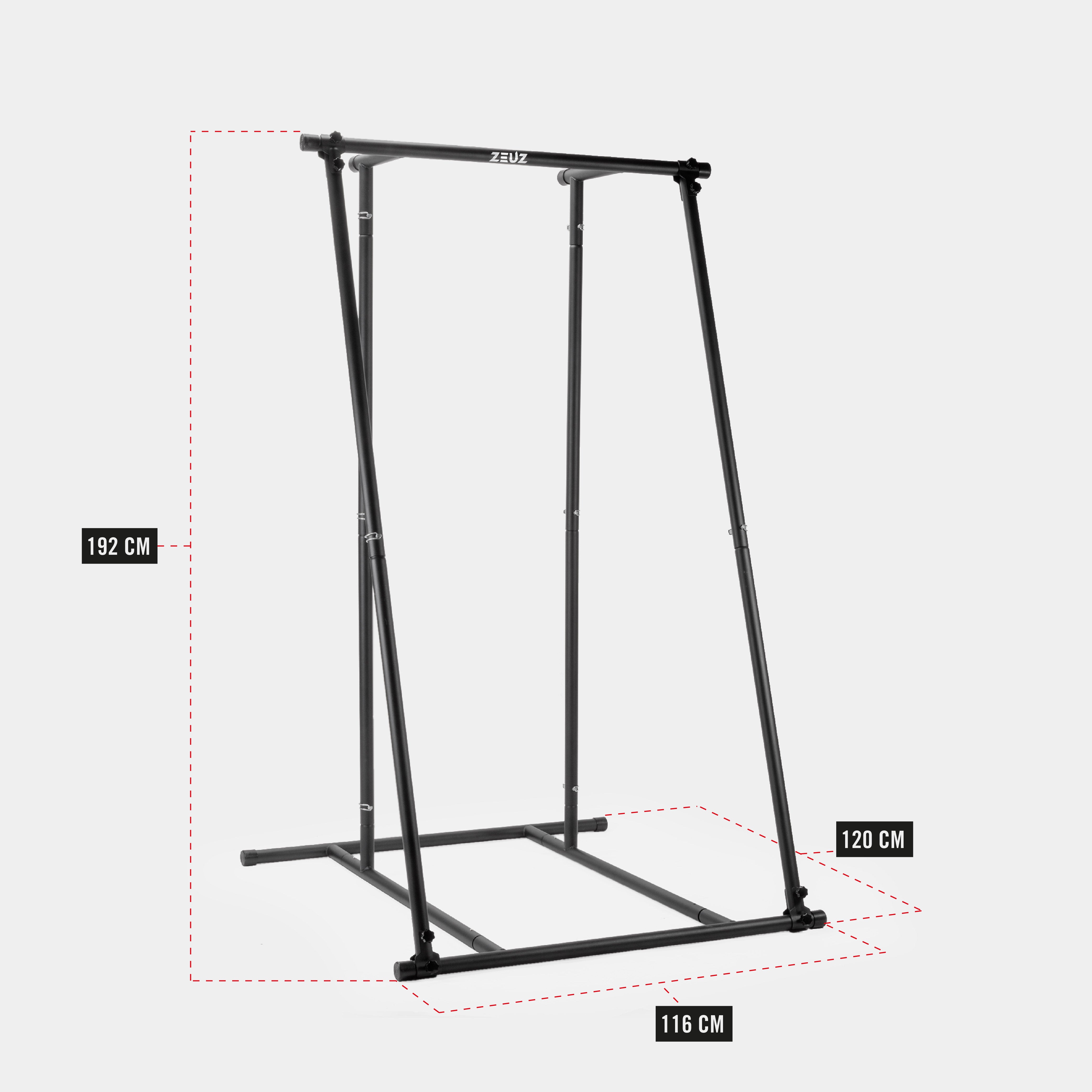 ZEUZ Pull Up Bar Rack Incl. Tas - Draagbaar