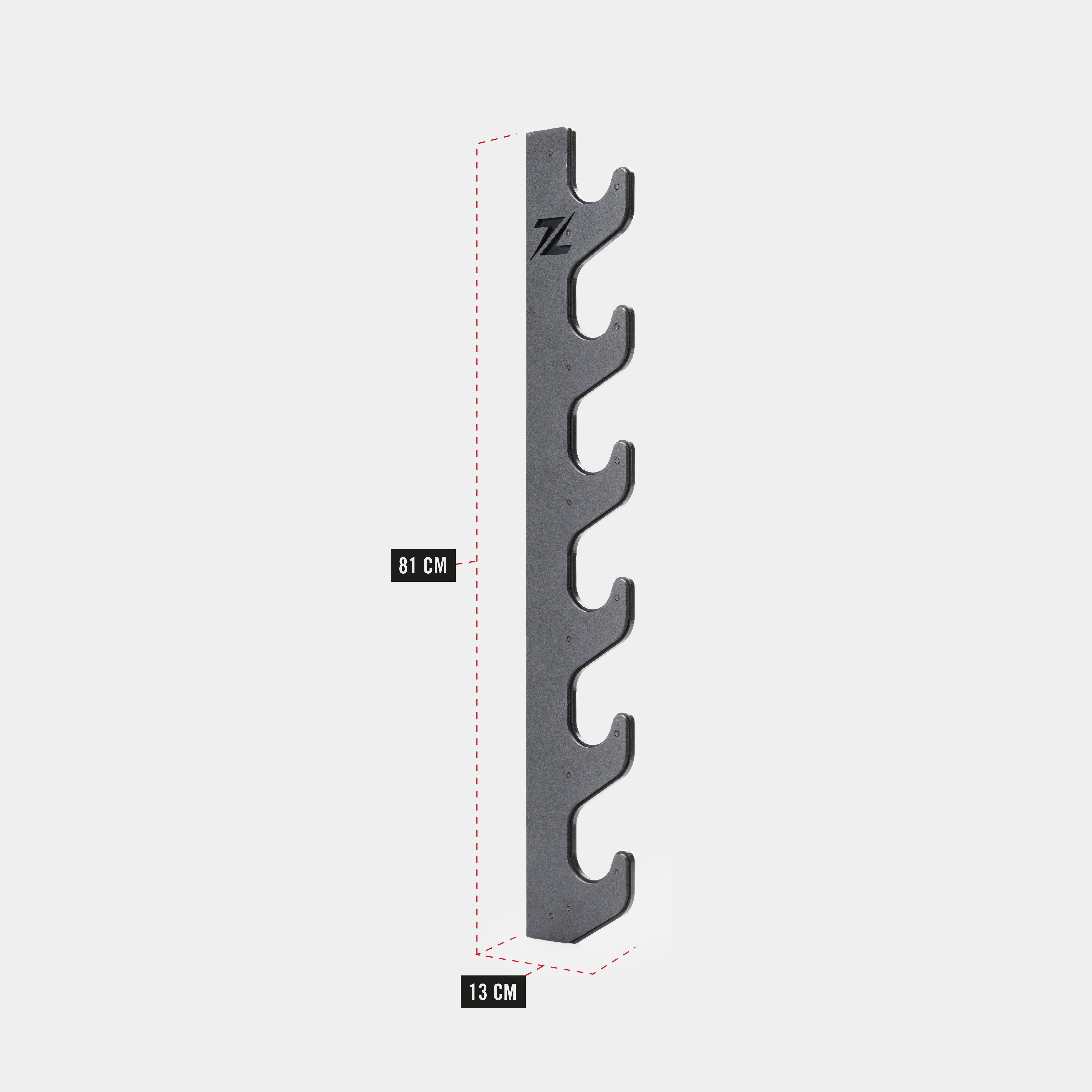 ZEUZ Horizontale Halterstang Opbergsysteem Holder – Barbell Wand Houder - Geschikt voor 6  Stangen - Zwart