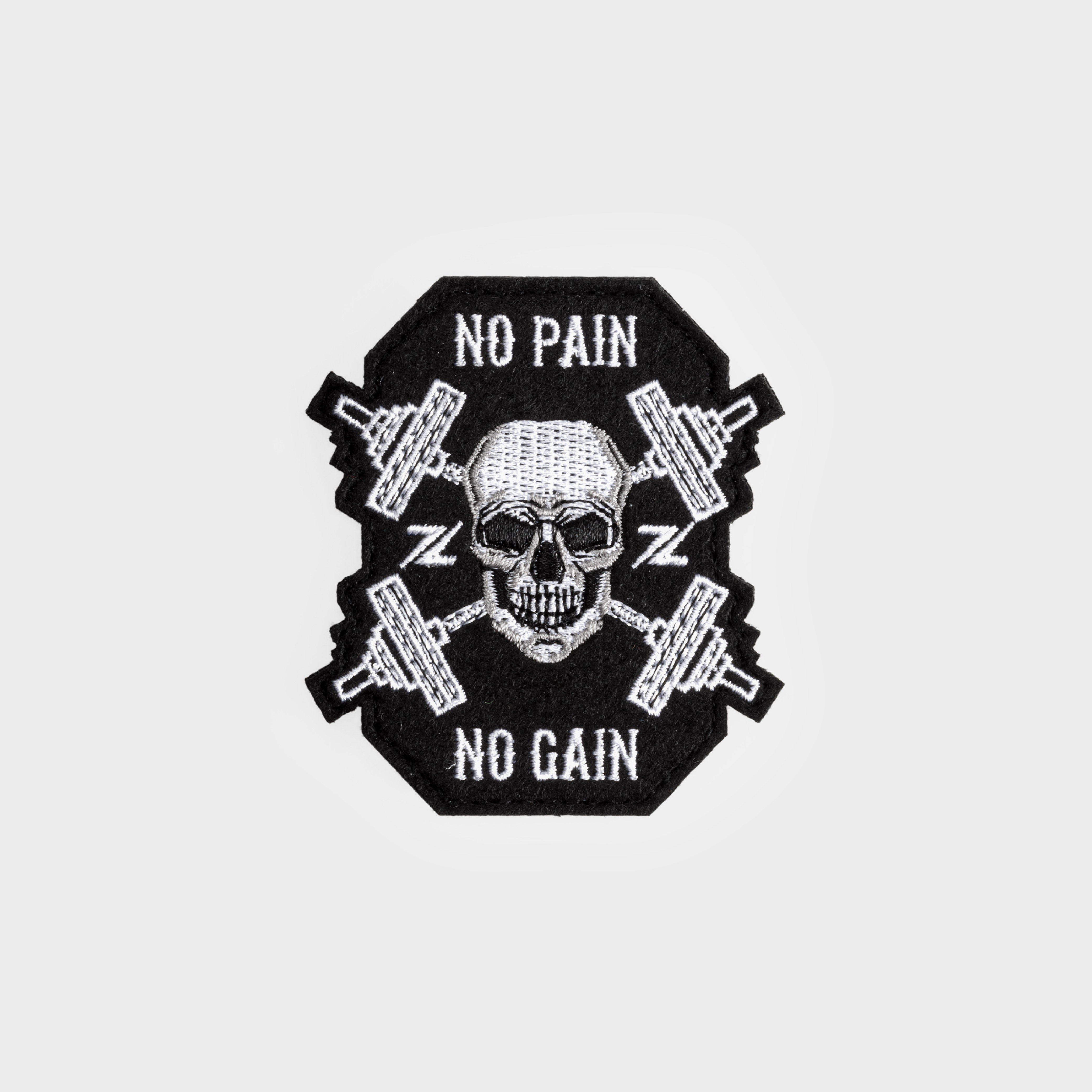 ZEUZ No Pain No Gain Skull Patch