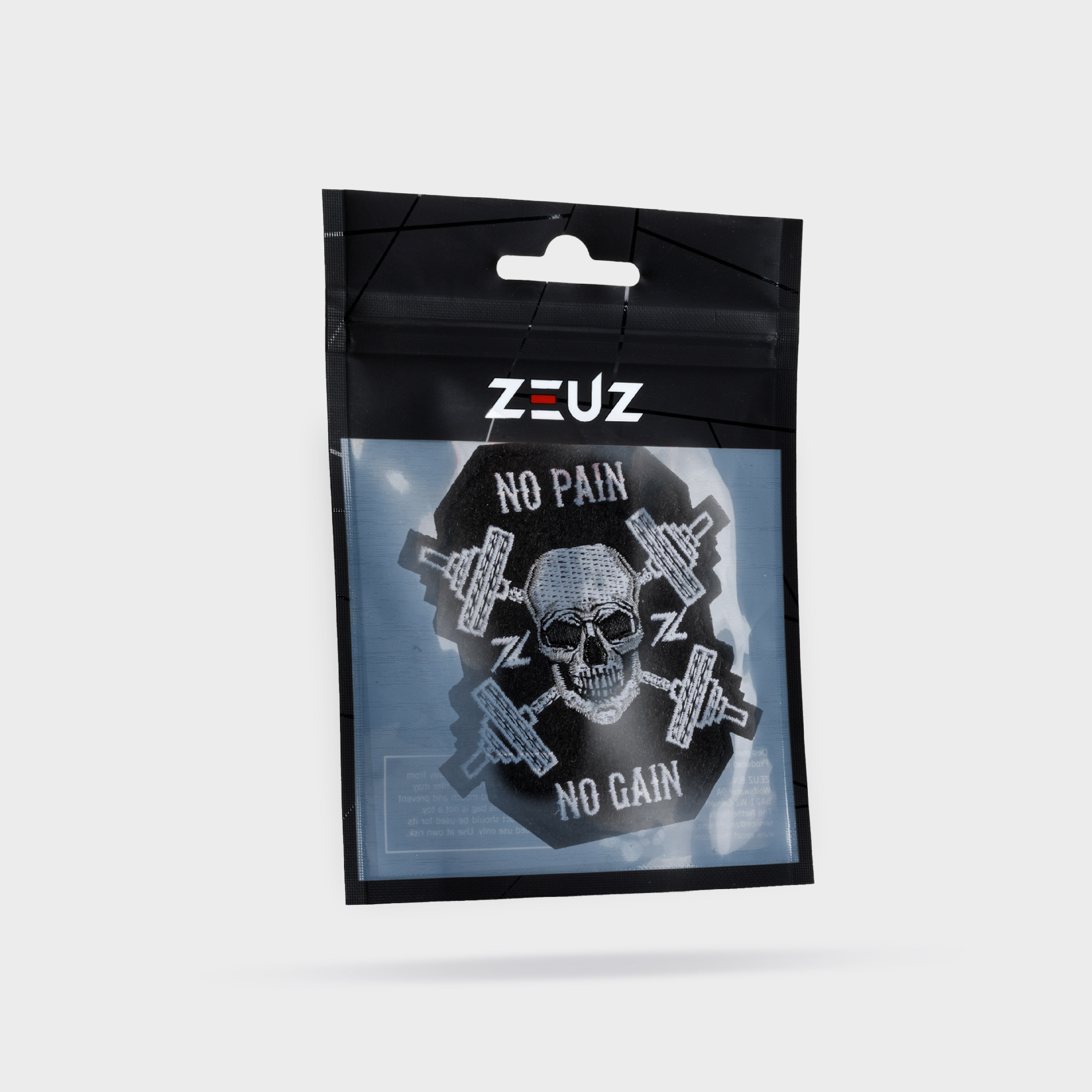 ZEUZ No Pain No Gain Skull Patch