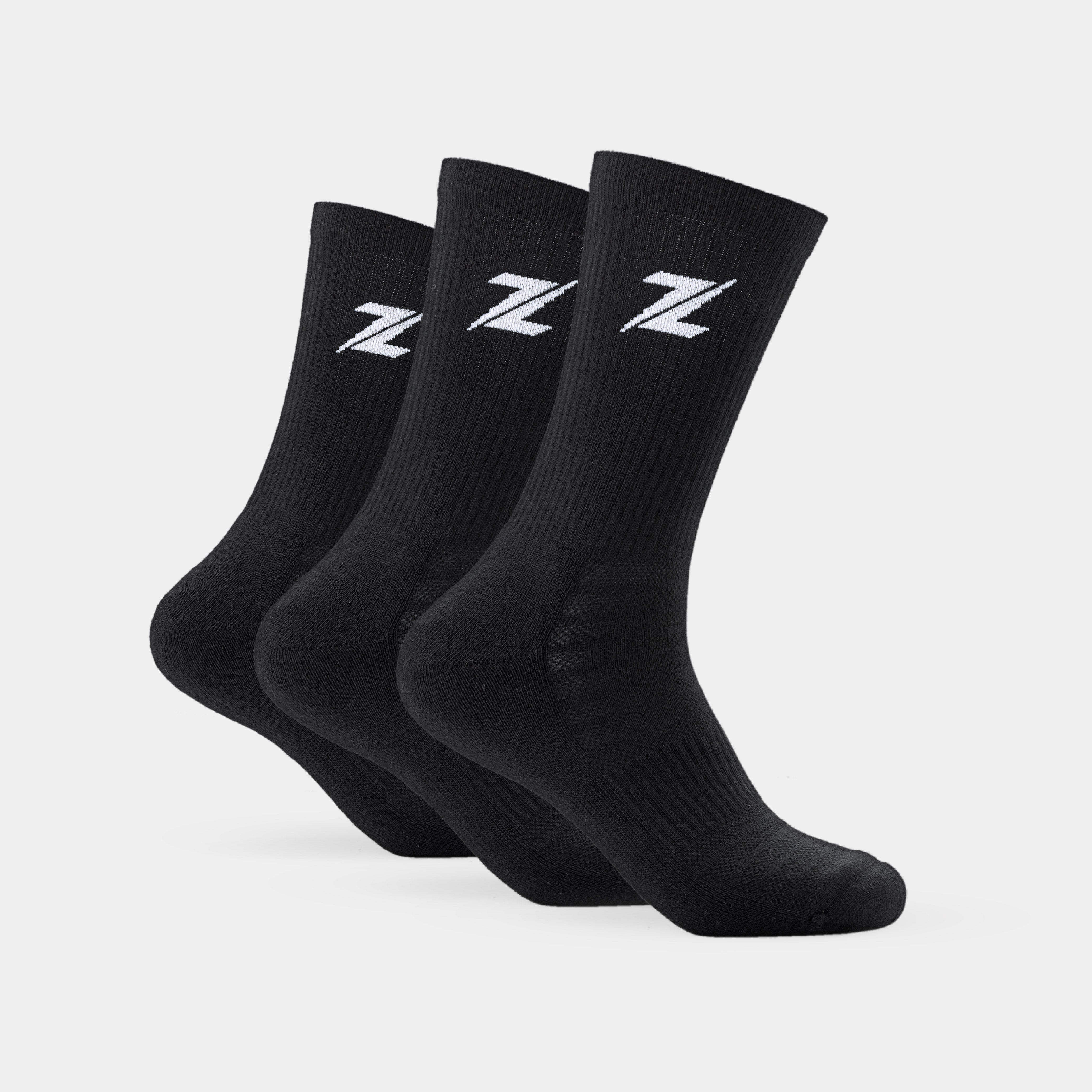 ‍ZEUZ Socks - 3-Pack - Black (FREE)